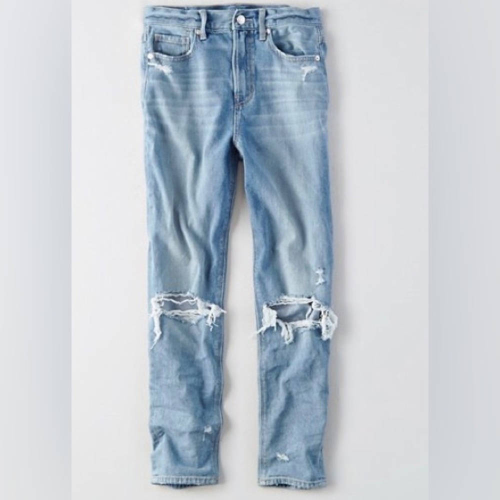 American eagle ripped mom jean size 2
